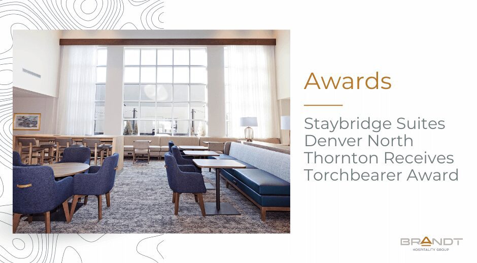 Award-winning Staybridge Suites lobby.